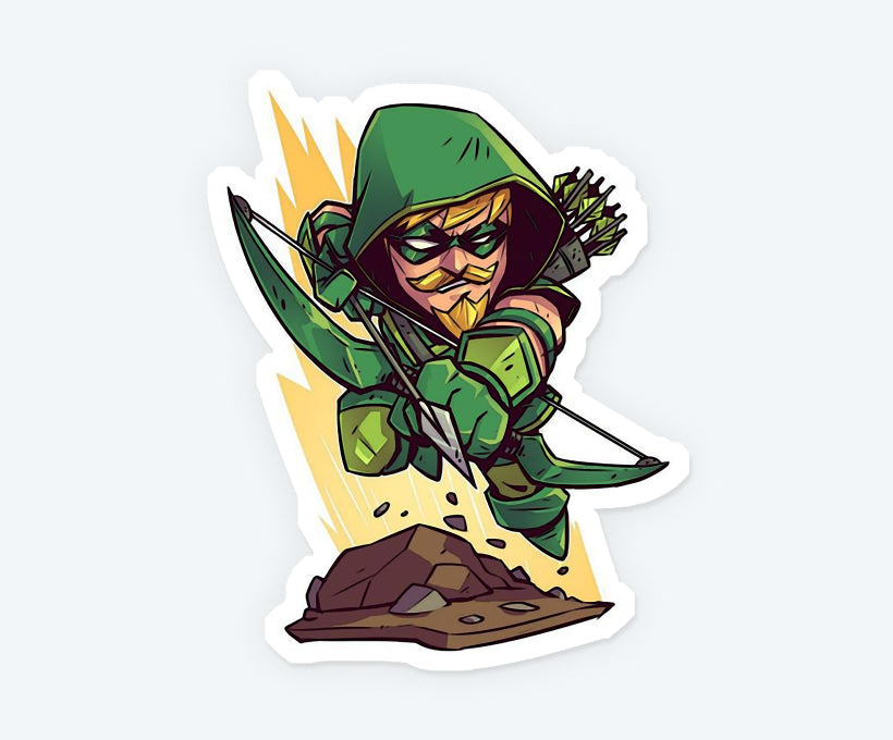 Green Arrow Magnetic Sticker
