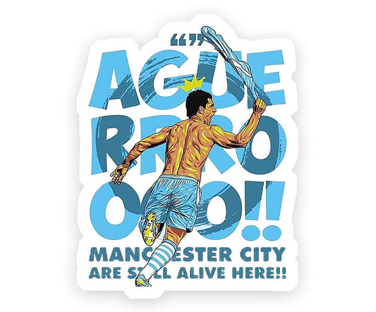 AGUERO GOAL Man City Magnetic Sticker