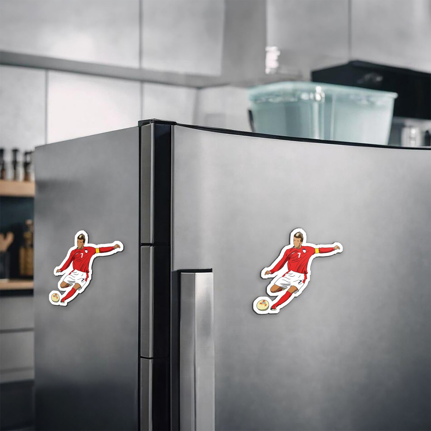 Beckham Striking Goal Magnetic Sticker