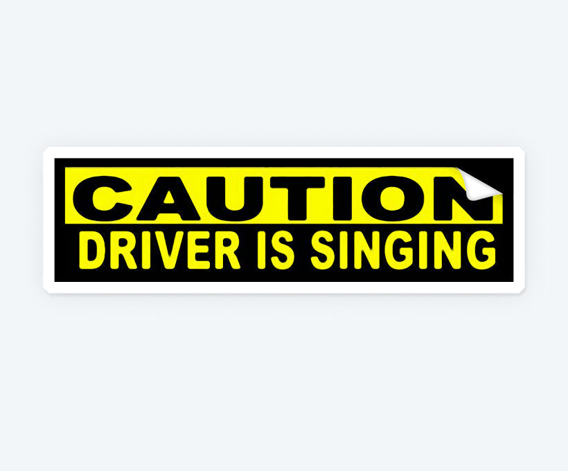 Caution Car Bumper Magnetic Sticker