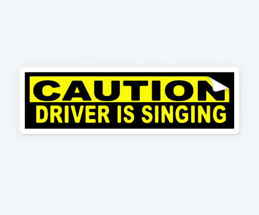 Caution Car Bumper Magnetic Sticker
