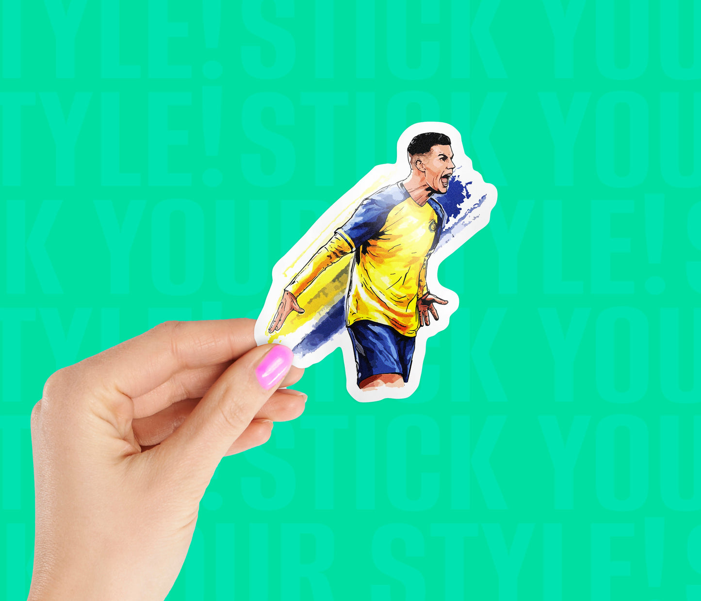 Cristiano Ronaldo Graffiti Magnetic Sticker
