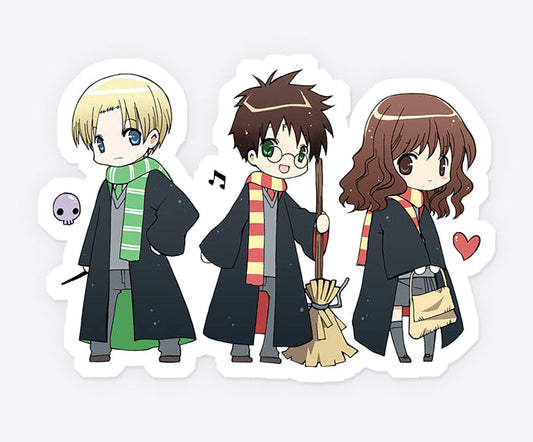 Draco, Hermoine & Harry Magnetic Sticker
