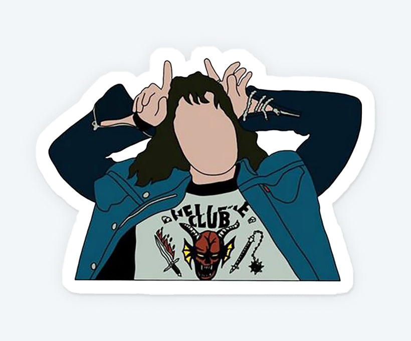 Eddie Munson Hell Fire Magnetic Sticker