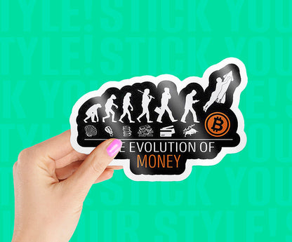 Evolution Of Money Magnetic Sticker