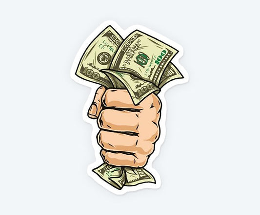 Grab The Cash Magnetic Sticker