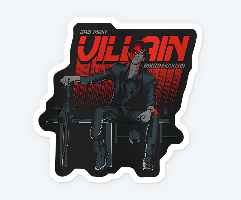 Jab Main Villain Banta Hoon Magnetic Sticker