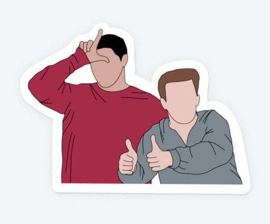 Joey & Chandler Magnetic Sticker