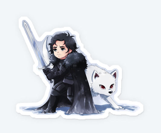 Jon & Ghost Magnetic Sticker