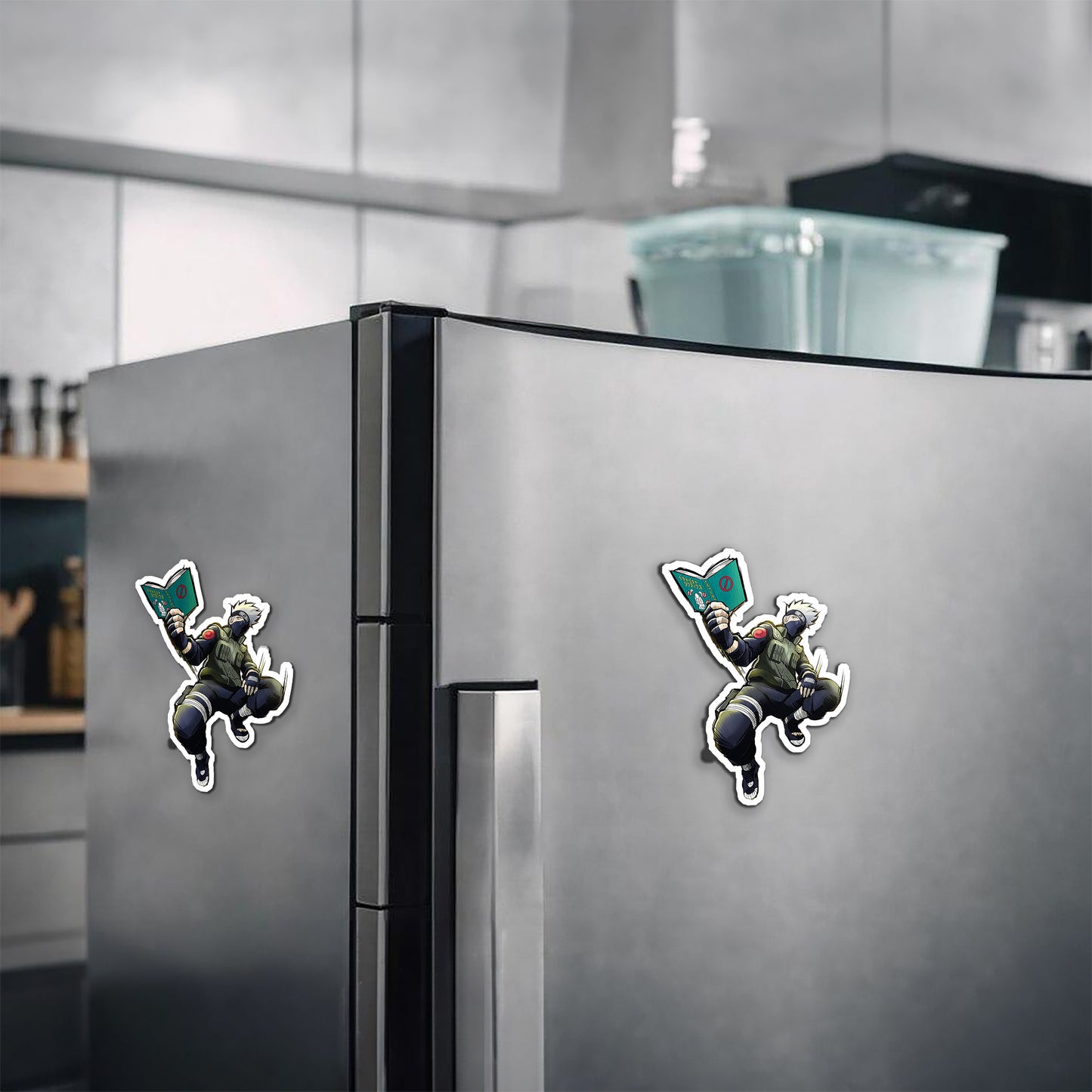 Kakashi Hatake Holding Book Magnetic Sticker