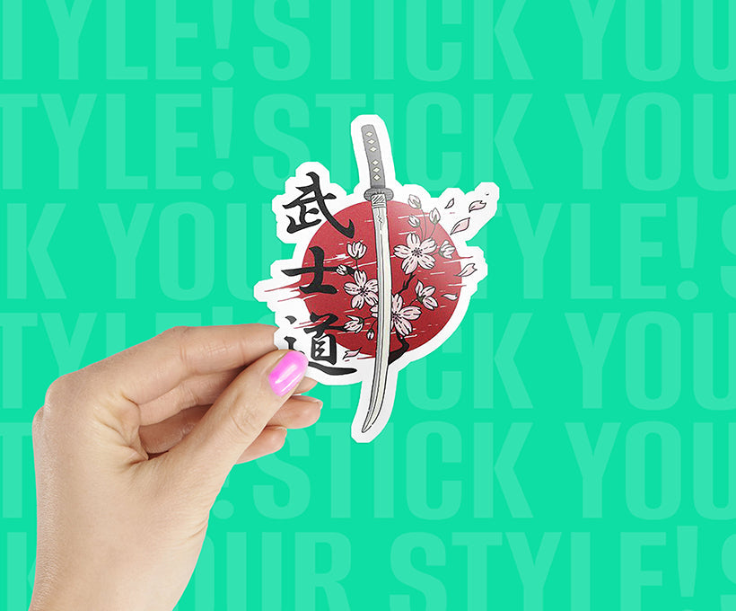 Katana Sakura Magnetic Sticker
