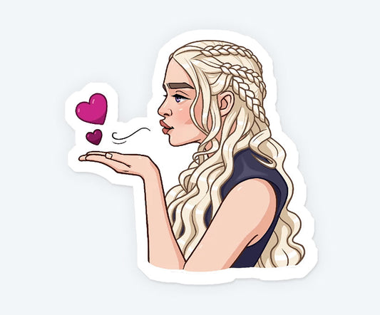 Khaleesi Flying Kiss Magnetic Sticker