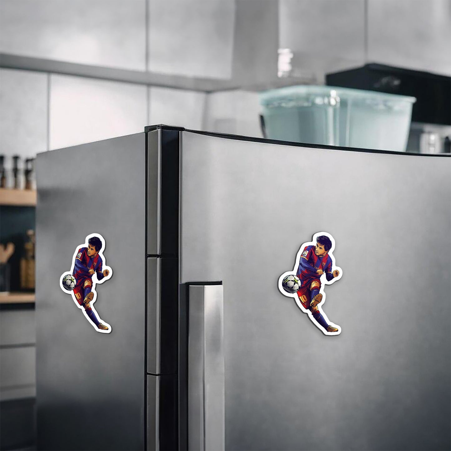 Lionel Messi Striking Magnetic Sticker