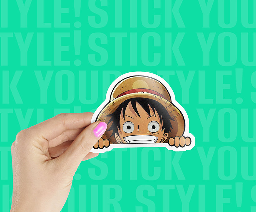 Luffy peaking Sticker