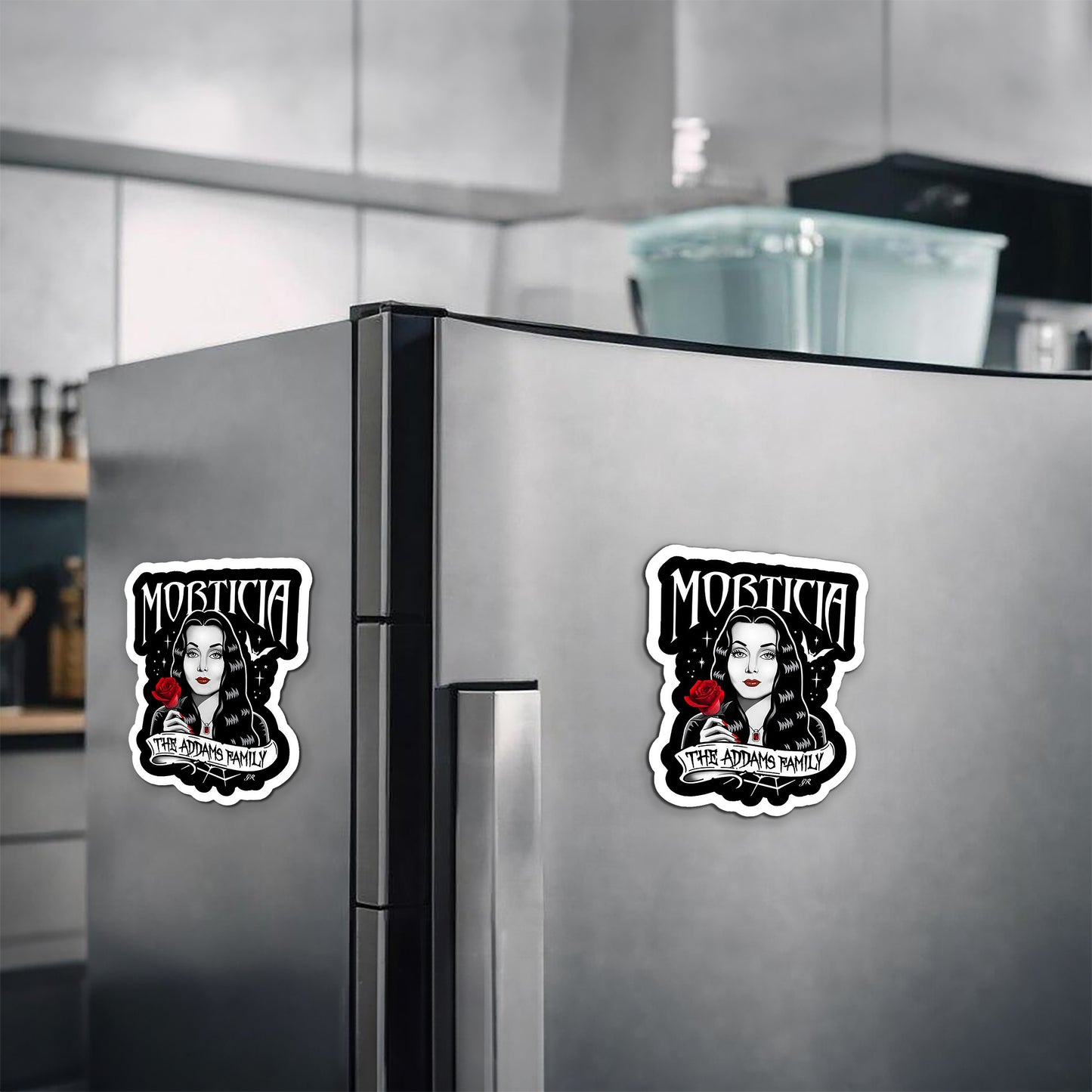 Morticia Addams Wednesday Magnetic Sticker