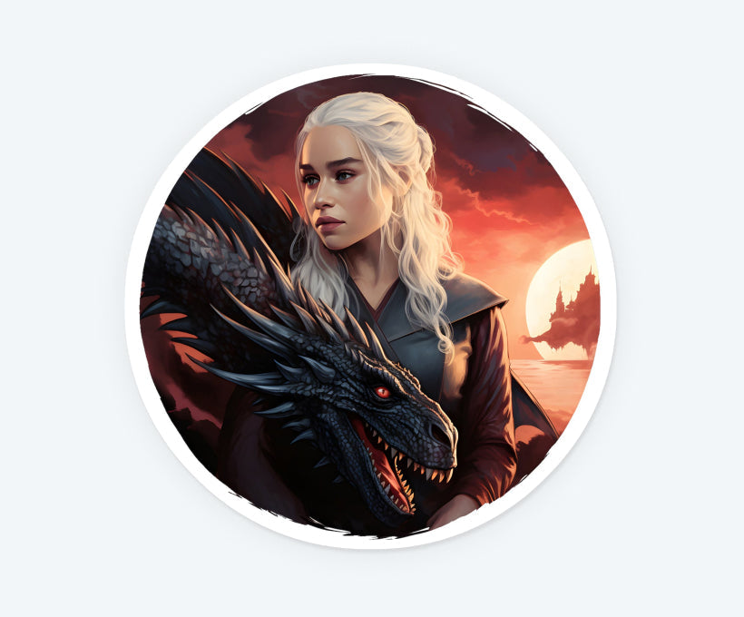 Mother Of Dragon Daenerys Magnetic Sticker