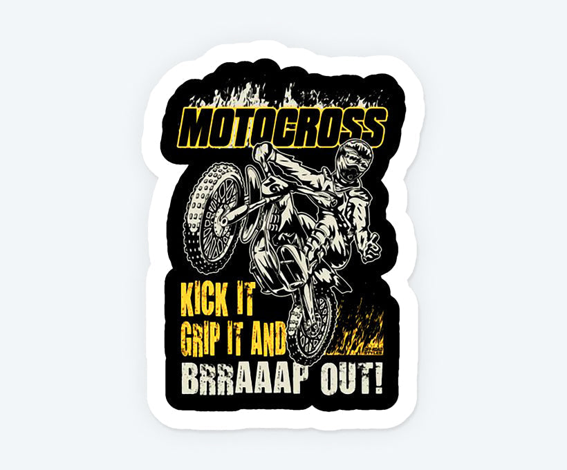 Motocross Rider Magnetic Sticker