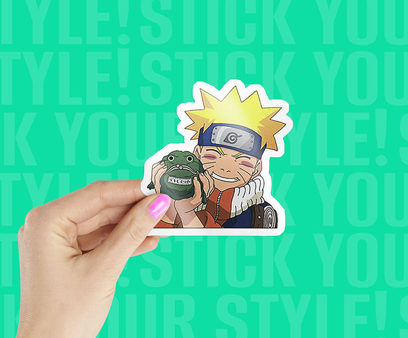 Naruto with Gamagoro Sticker