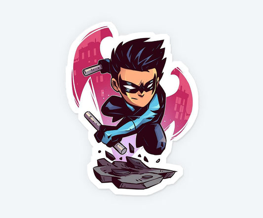 Nightwing Action Magnetic Sticker