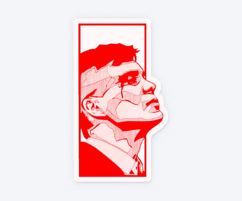 Peaking Blinder Sad Magnetic Sticker