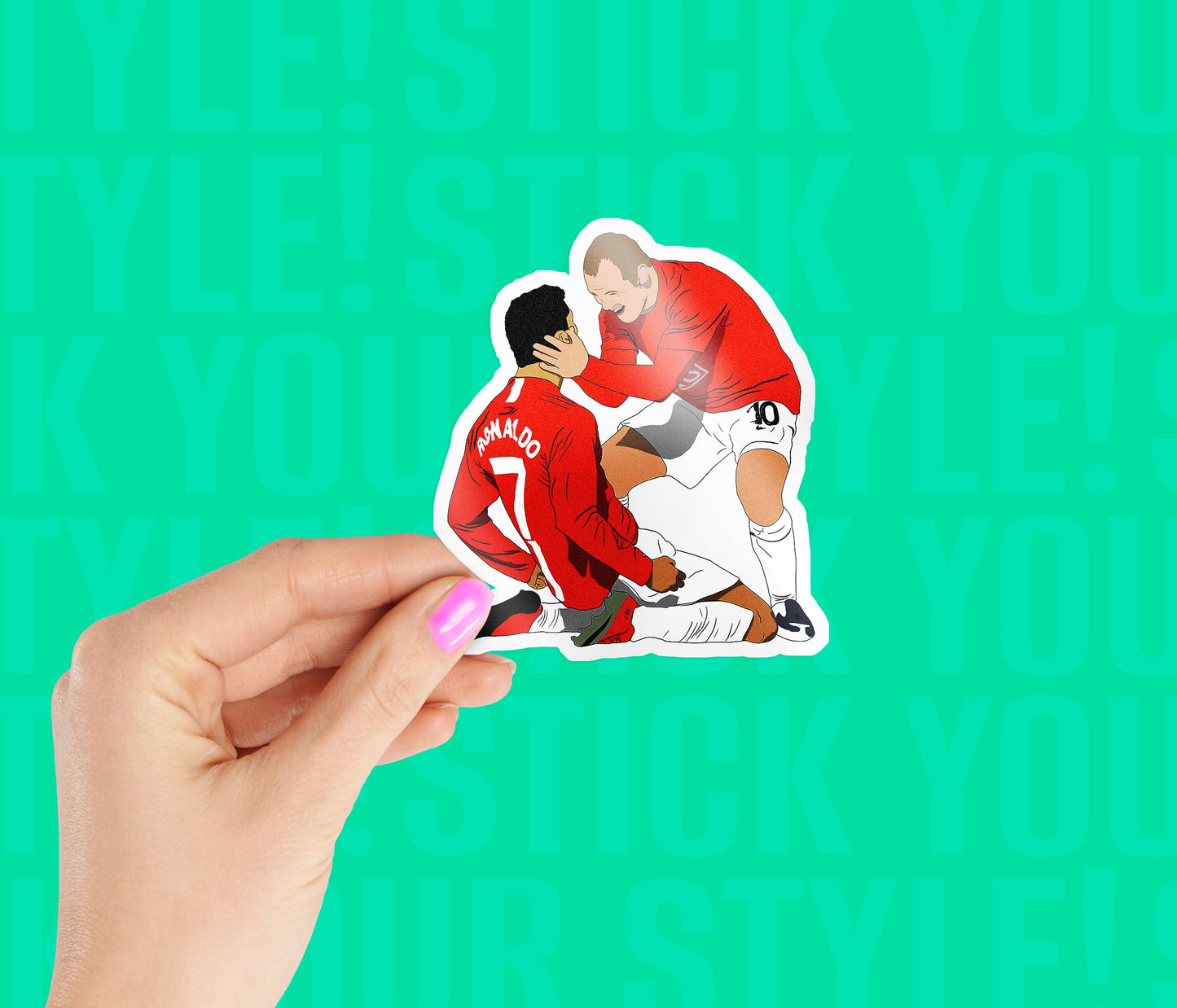 Rooney and Ronaldo Magnetic Sticker