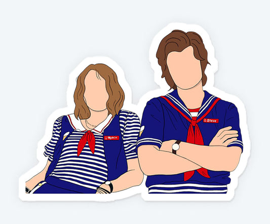 Steve & Robin Cute Duo Magnetic Sticker