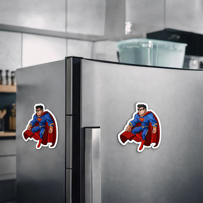 Super Man Flying Magnetic Sticker