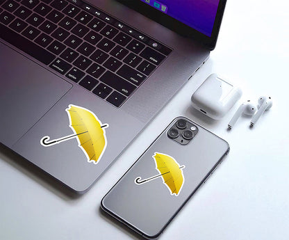 The Yellow Umbrella Magnetic Sticker