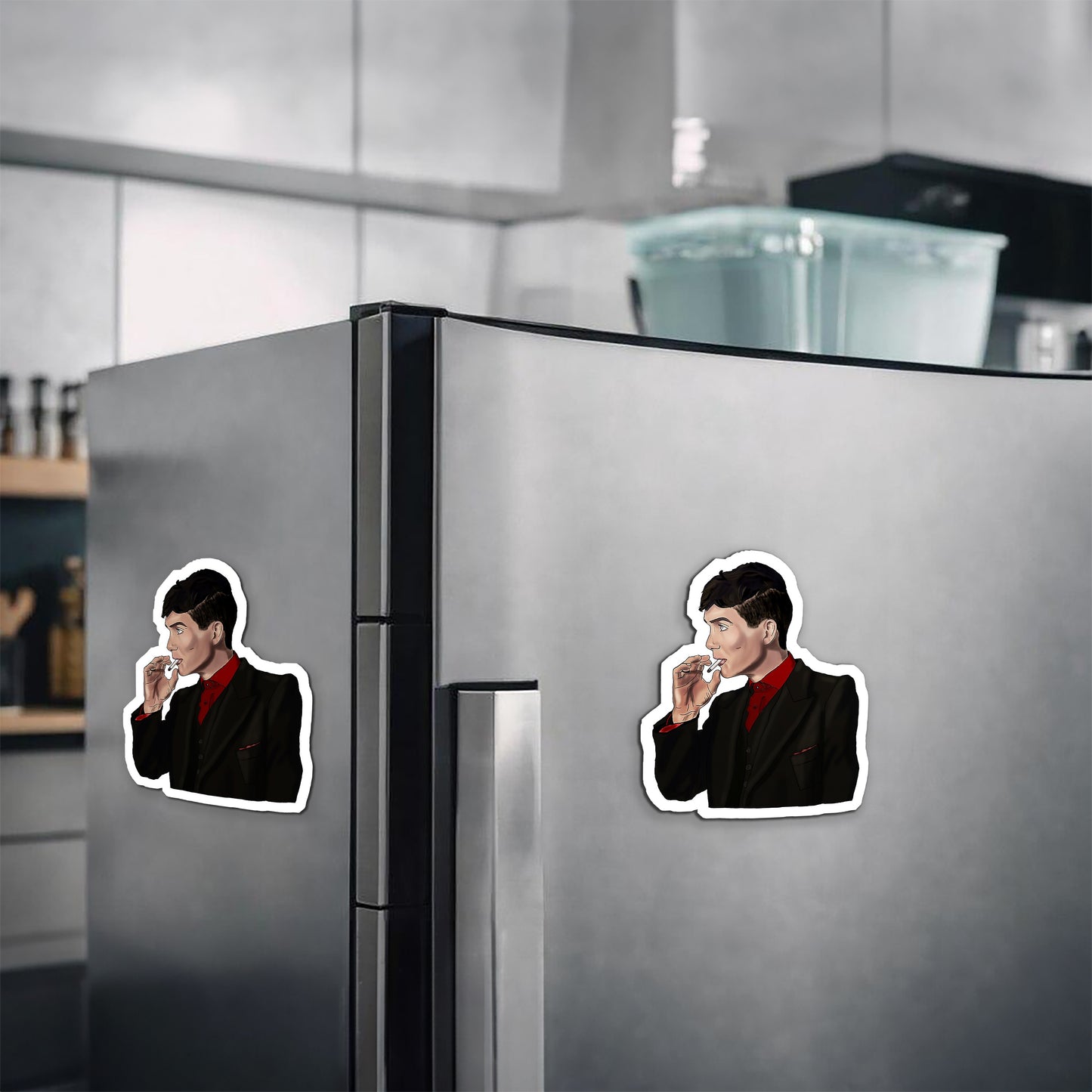 Tommy Shelby Smoking Magnetic Sticker