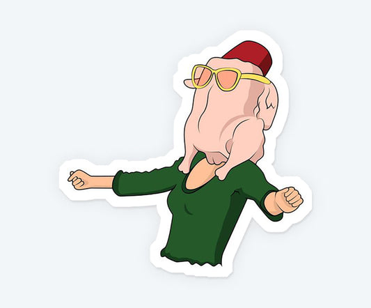Turkey Monica Thanksgiving Magnetic Sticker
