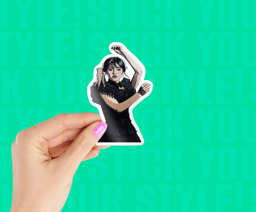 Wednesday Adams Dance Magnetic Sticker