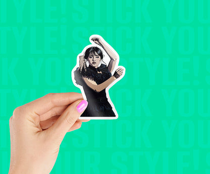 Wednesday Adams Dance Magnetic Sticker