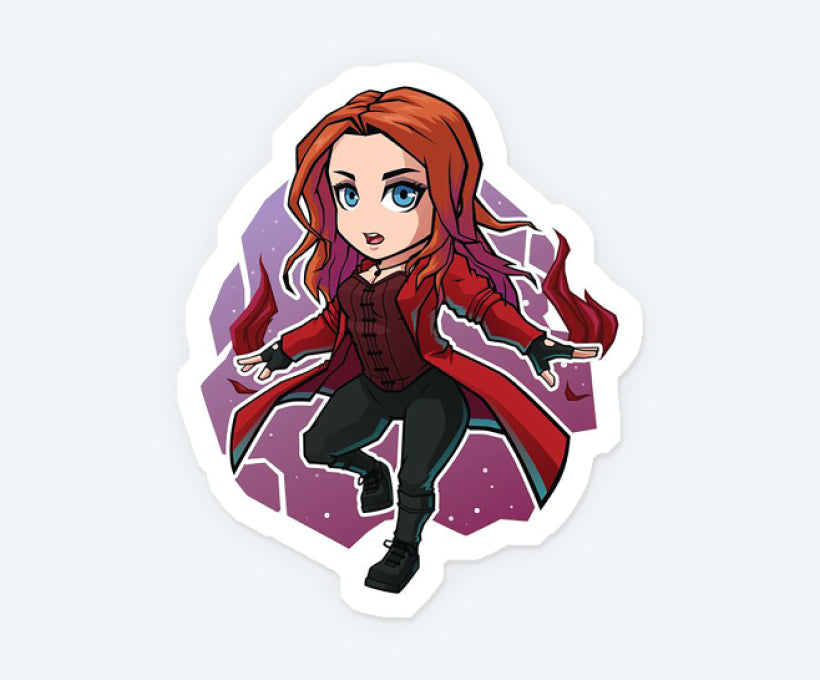 Chibi Wanda Marvels Sticker